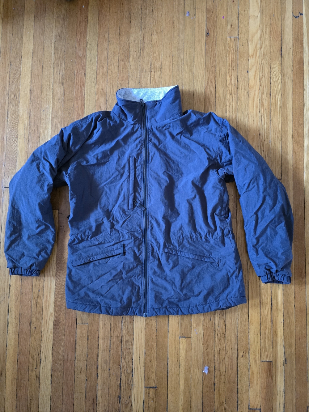 Columbia Sportswear Fleece Lined Full Zip Jacket Charcoal Grey XL